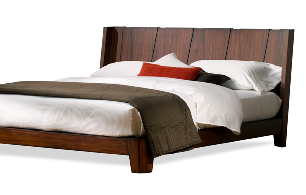 Barcelona King bed in Tiger Mahogany