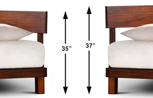 Alana bed headboard multiple mounting heights