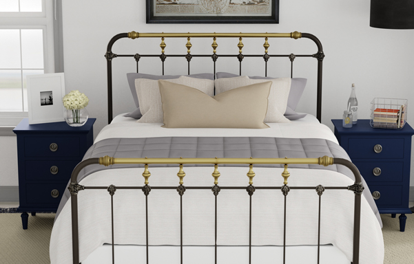 Boston Bed Iron Beds Charles P, Ornate Metal Bed Headboards