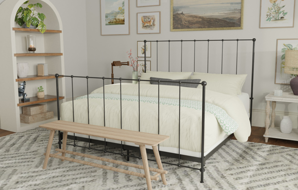 Lloyd King High Foot Bed in wrought iron