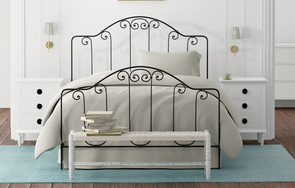 Breton Queen High Foot Bed in Antique Black