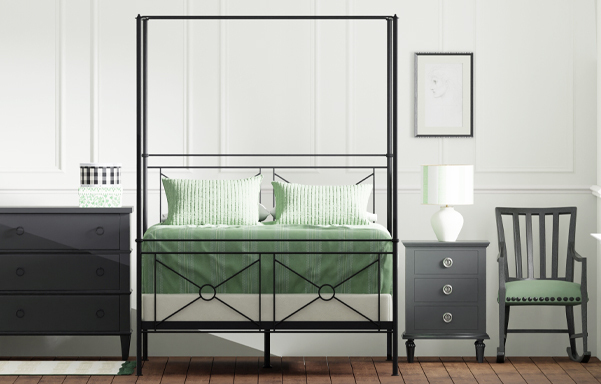 Campaign Canopy Bed