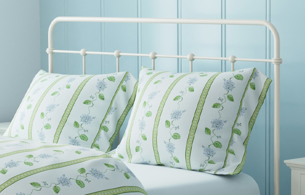 Cottage Bed headboard close-up in antique white