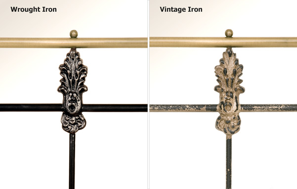 Newfield Bed decorative detail in available finishes