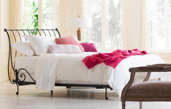 Paris Bed side view in antique black