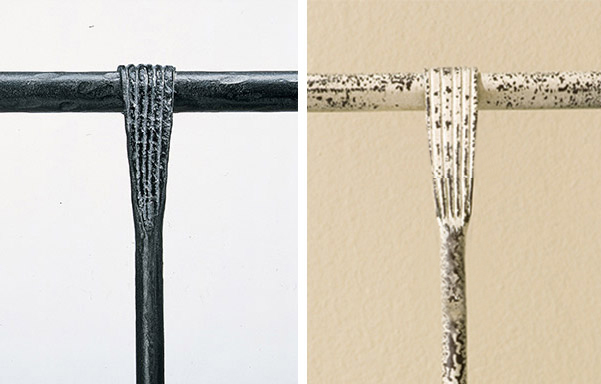 Paris Bed detail in available finishes