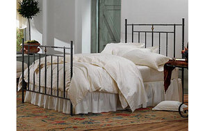 Umbria hand forged iron bed - high footboard