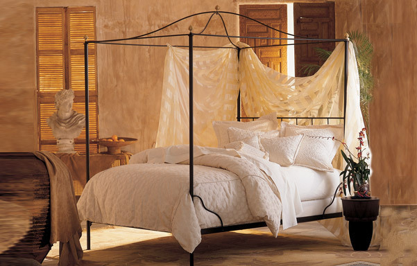 Cairo iron canopy bed with arch top canopy frame