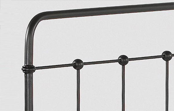 Cottage bed headboard detail in Wrought Iron 