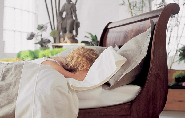 Chambord sleigh bed profile view