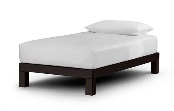 Madera twin platform bed in Dark Brown Mahogany