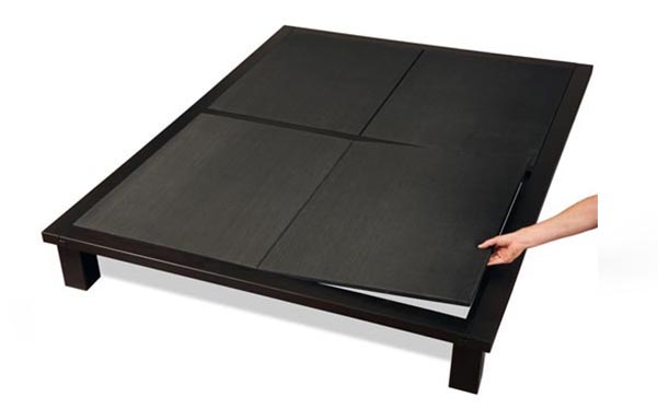 Solide platform bed upholstered deck for mattress