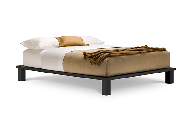 Solide queen platform bed – espresso mahogany