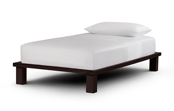 Solide twin platform bed – espresso mahogany