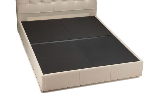 Pavilion bed upholstered platform for mattress