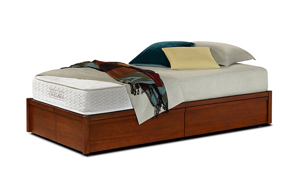 Mahogany storage bed twin size