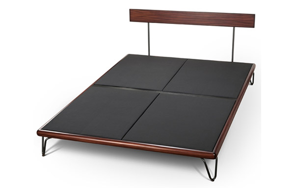 Case bed upholstered platform for mattress