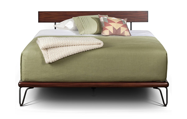 Case queen platform bed front view