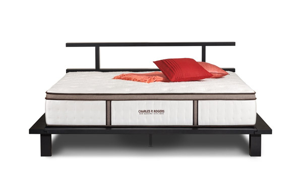 Zen king platform bed front view
