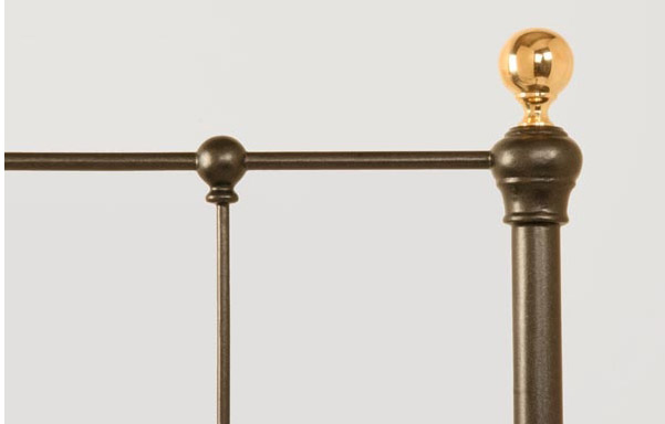 Craine wrought iron and brass bed detail