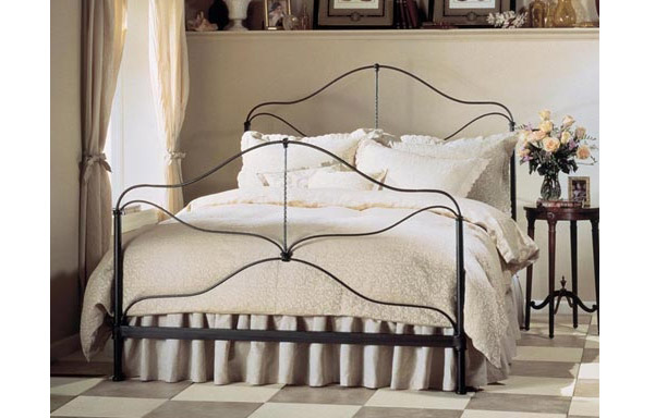 Provence iron bed contemporary room setting
