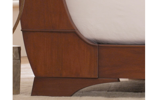 Sleigh platform bed headboard and side rail
