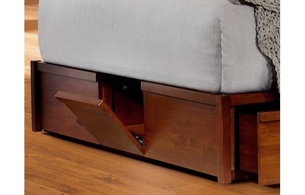 Sleigh queen platform clearance bed with storage