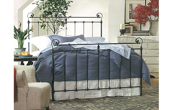 Fairfield antique black iron bed room setting