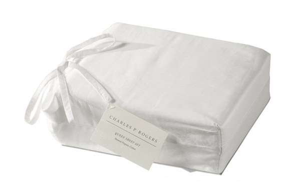 Organic cotton sheets in package