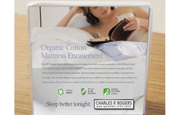 Organic cotton mattress encasement