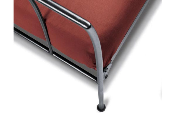 Milan chaise forged iron leg curve
