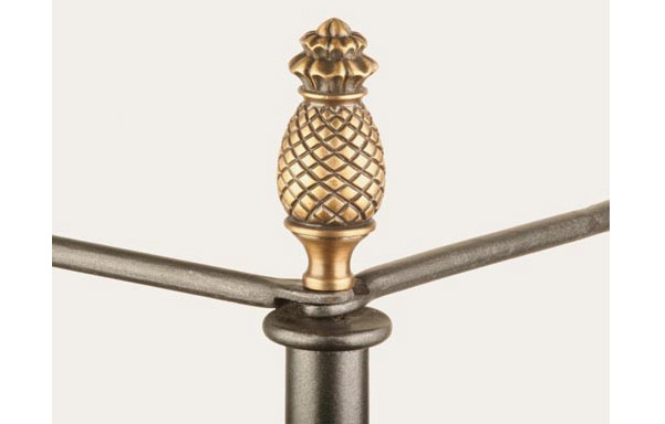 Iron Harvest Moon canopy bed acorn finial
