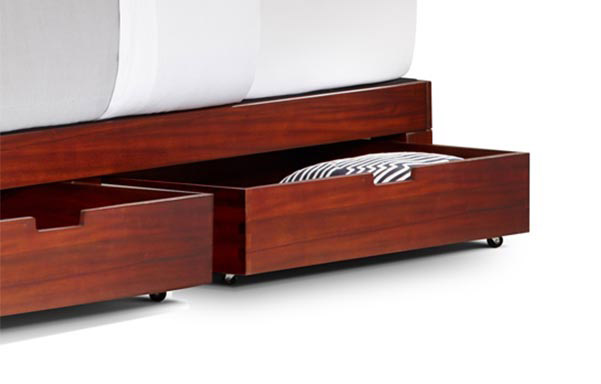 Under bed storage boxes for platform beds