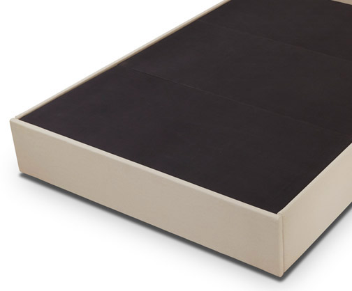 Upholstered deck provides proper mattress support