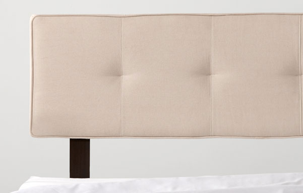 Alana linen upholstered headrest detail