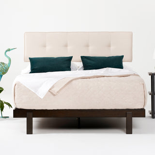 Alana Platform Bed with Upholstered Headboard (Clearance)