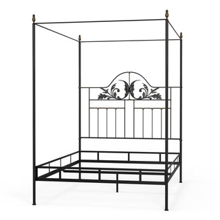 Iron Harvest Moon Canopy Bed