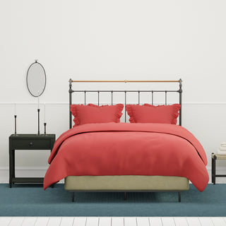 Iron & Brass Sleigh Bed